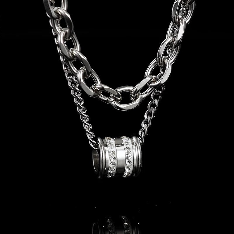 Orbit Double Layer Chain Necklace