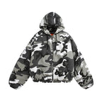 The Signal Camo Zip-Up Hooded Jacket Camouflage-patterned jacket on a white background