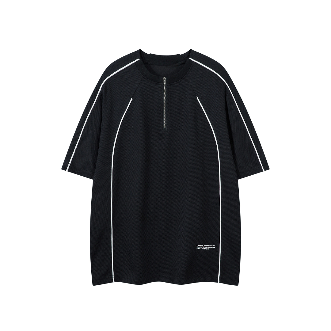 Piped Quarter-Zip Jersey - h0neybear aka honey bear or honeybear