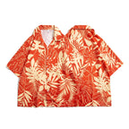 Red Palm Print Shirt - h0neybear