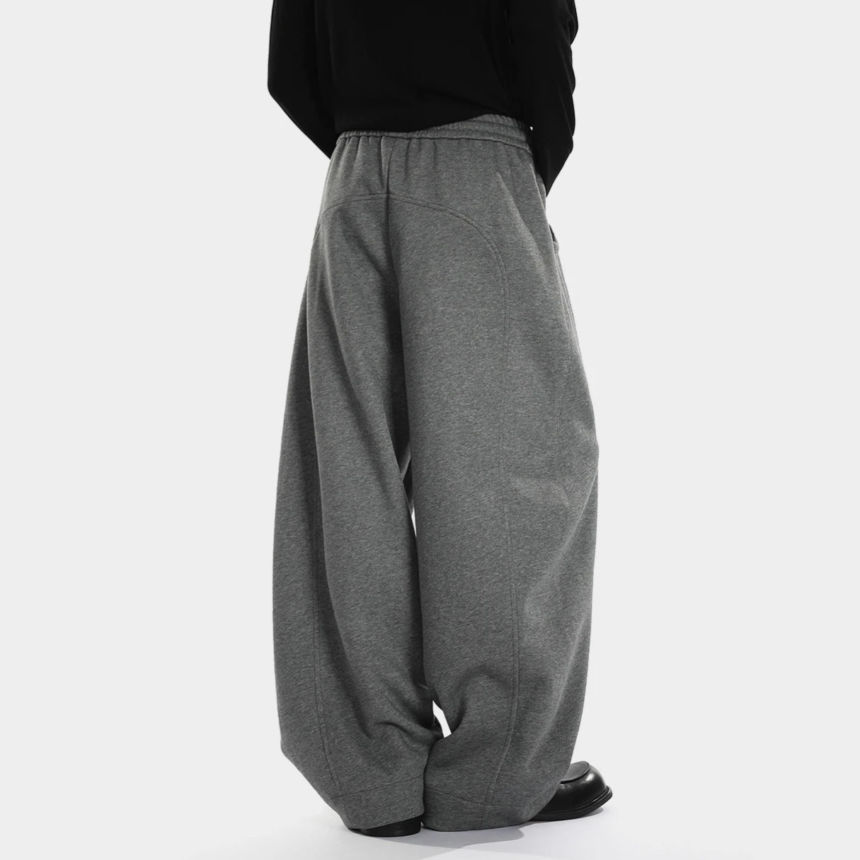 Heather Panelled Barrel Sweatpants