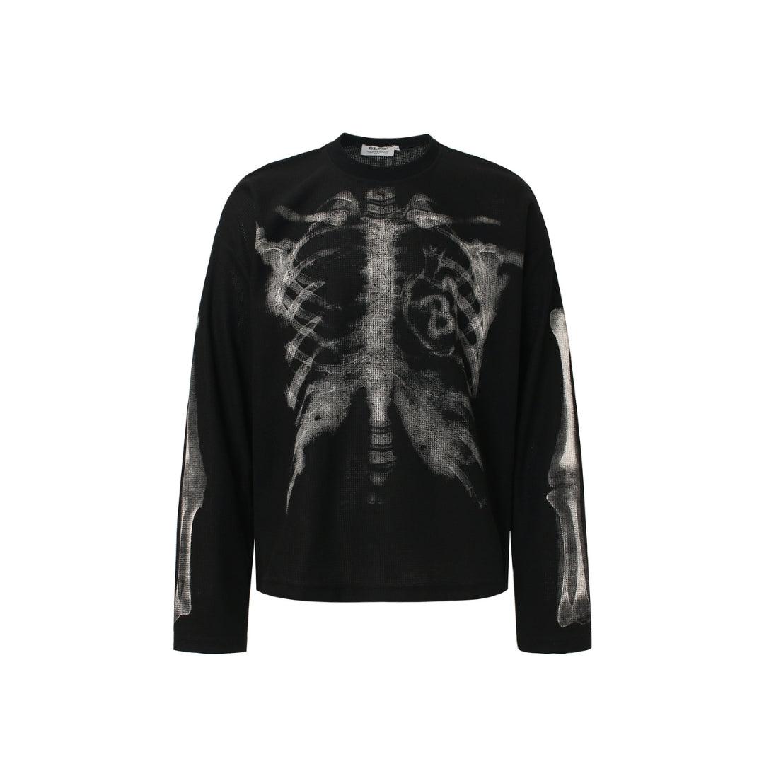 X-Ray Skeleton Graphic Long Sleeve T-shirt