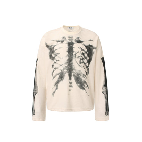 X-Ray Skeleton Graphic Long Sleeve T-shirt