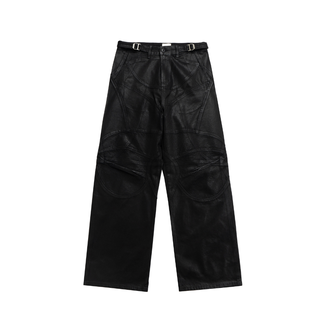 Noir Buckle Accent Pants