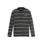 Mono Stripe Henley Long Sleeve