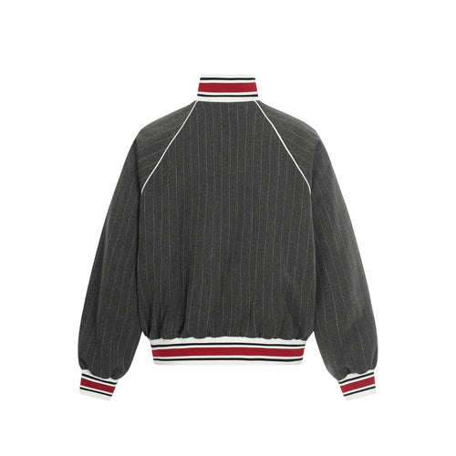 Varsity Pinstripe Track Jacket