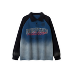 Vintage Ombre Long Sleeve Polo Jersey