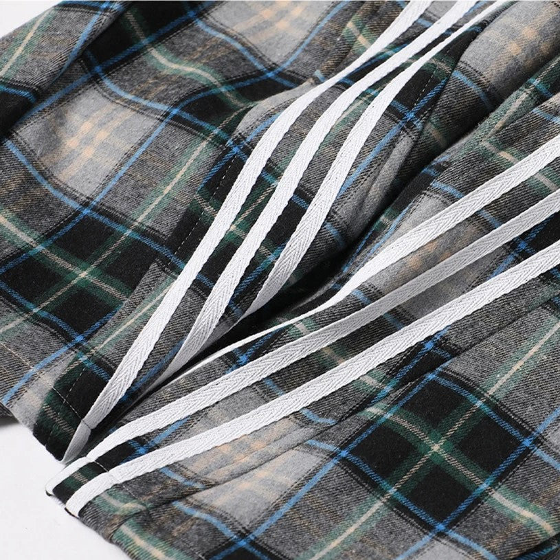 The Nomad Plaid Wide-Legs Pants