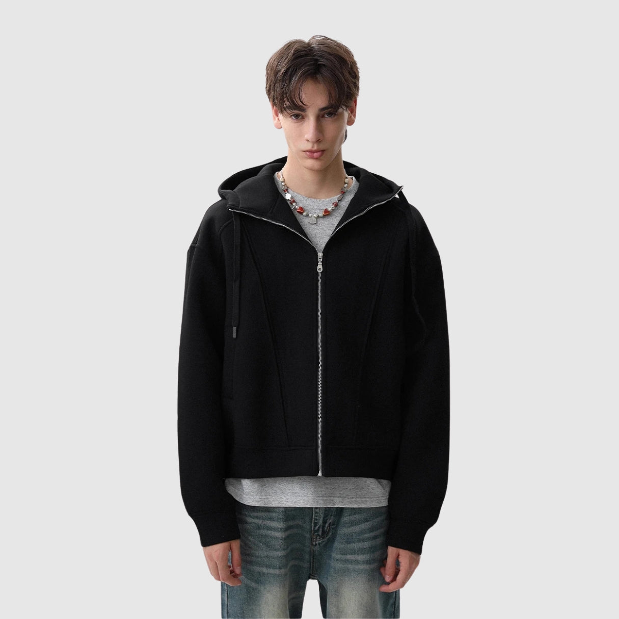 Heather Raglan Panel Hoodie