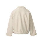 Ivory Weave Belted Jacket