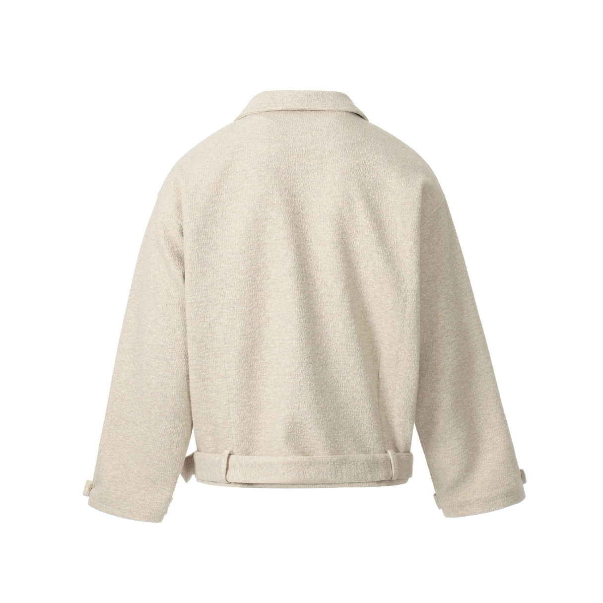Ivory Weave Belted Jacket