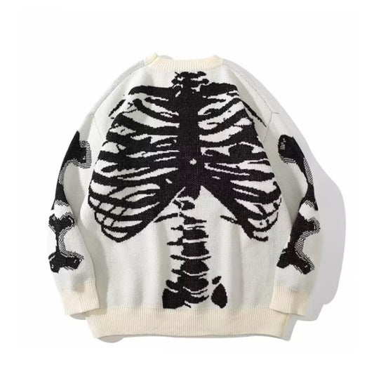 Skeleton HP Sweater - White