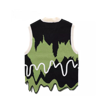 Catcase Slime Pullover Vest | Knitted Sweater Vests | Y2K Clothing | H0NEYBEAR