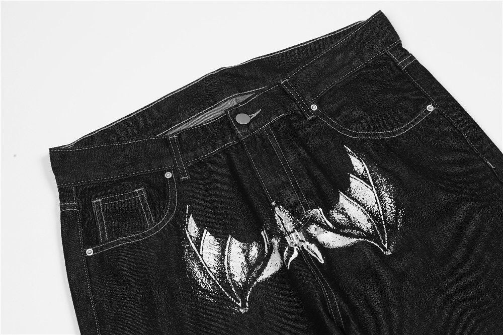 Michael Myers Jeans, Black Denim Jeans, Y2K Pants