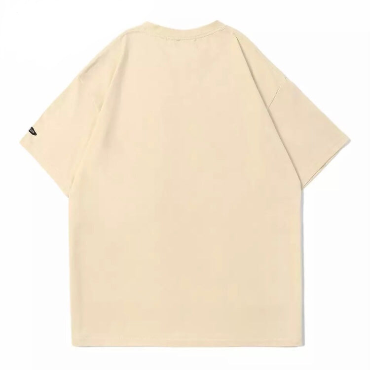 Beige Painting Print T-shirt