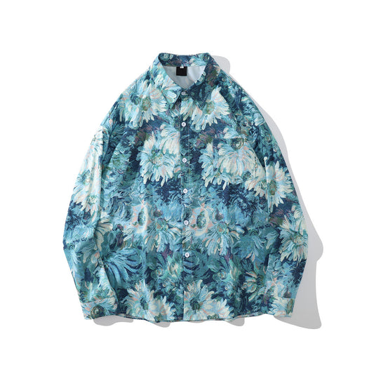 Floral Painted Long Sleeve Shirt | H0neybear