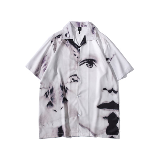 Vintage Face Print Shirt | Shirts & Tops | H0neybear