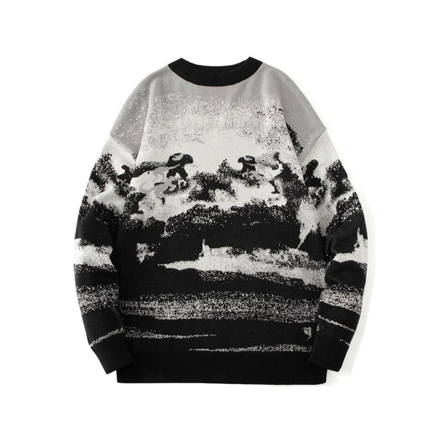 Black Winter Knitted Sweater