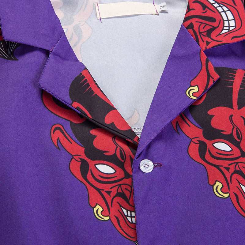 Devil Head Print Shirt