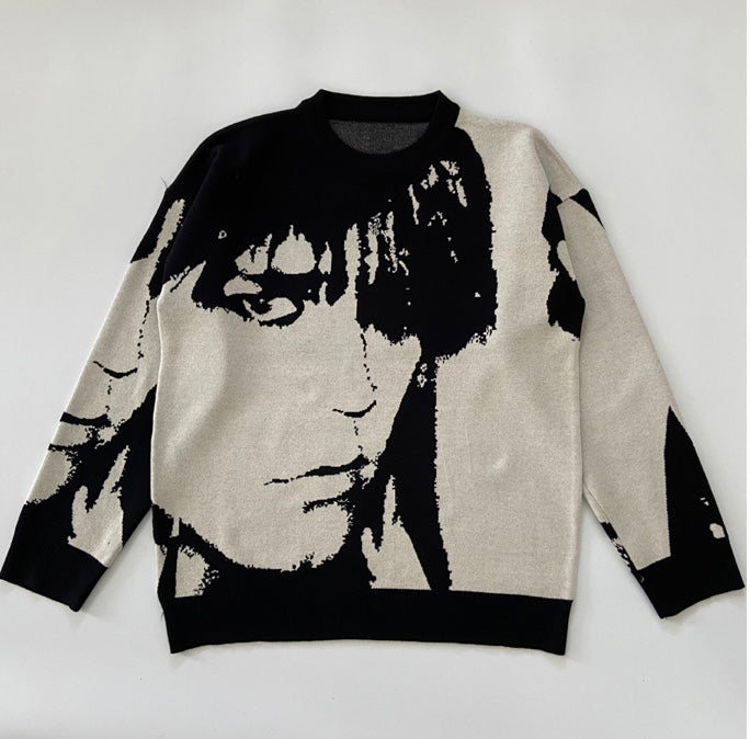 Vintage Face Aesthetic Sweater