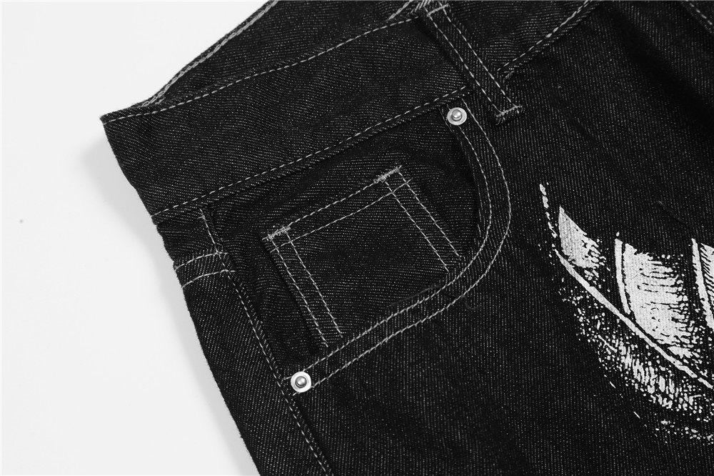 Michael Myers Print Pants | Black Jeans 