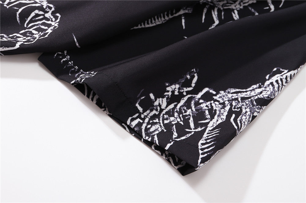 Black Snake Skeleton Shirt | Cotton Shirt  | H0neybear