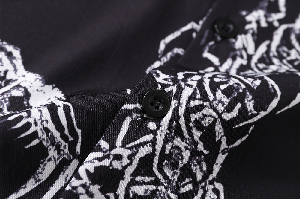 Black Snake Skeleton Shirt | Cotton Shirt  | H0neybear