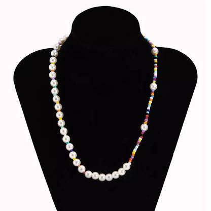 Boho Asymmetrical Pearl Necklace