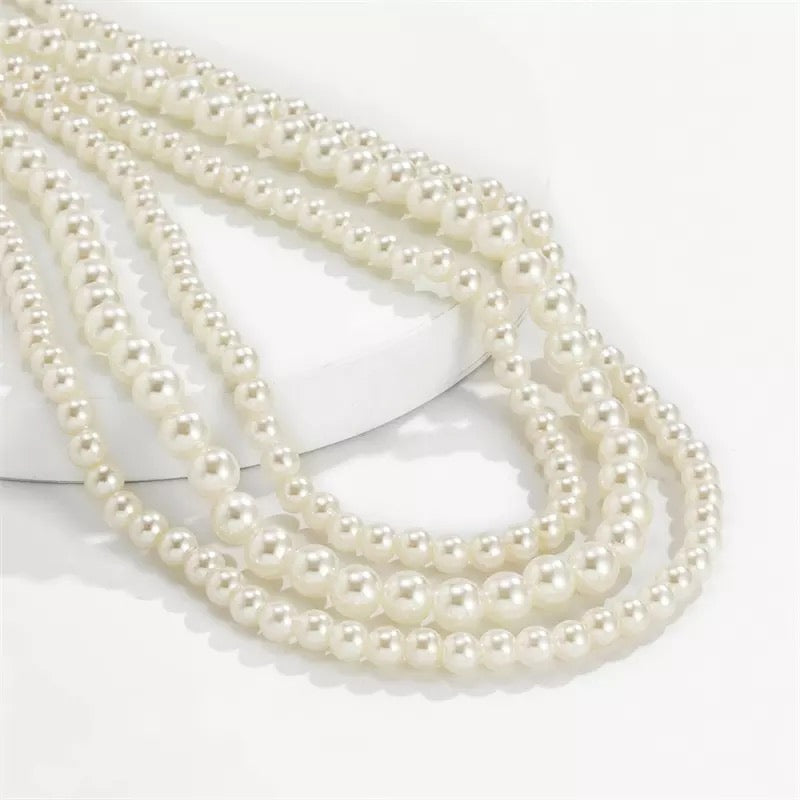 Layered 3 Piece Pearl Necklace