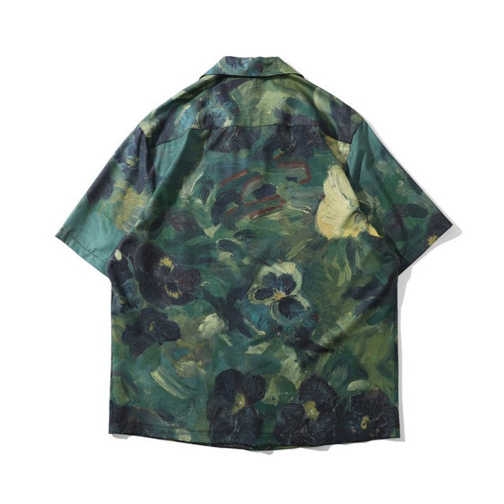 Floral Paint Print Shirt | Cotton And Polyester Shirt | H0neybear