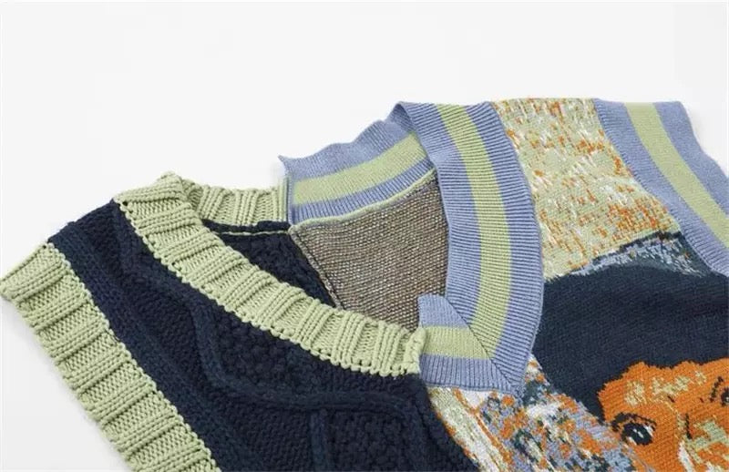 Van Gogh Twist Knitted Vest