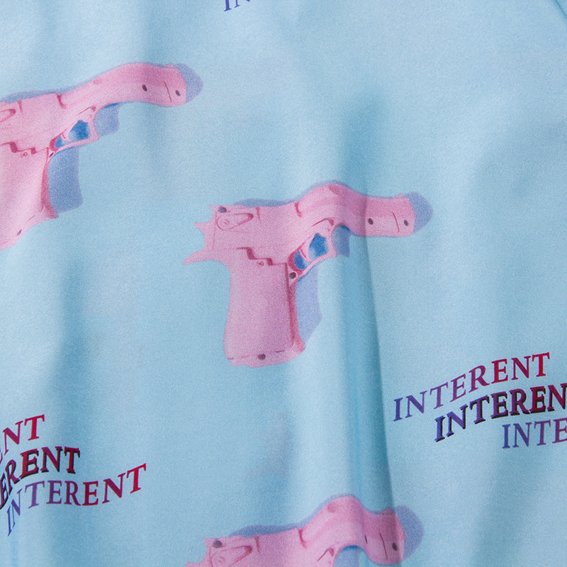 Pink Gun Shirt | Cotton And Polyester Shirt | H0neybear