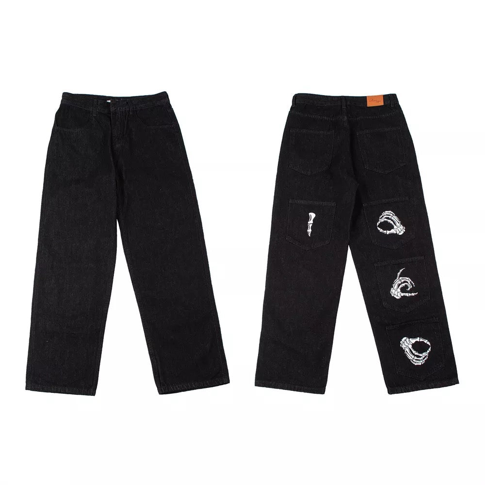 Skeleton Hand Signs Pants