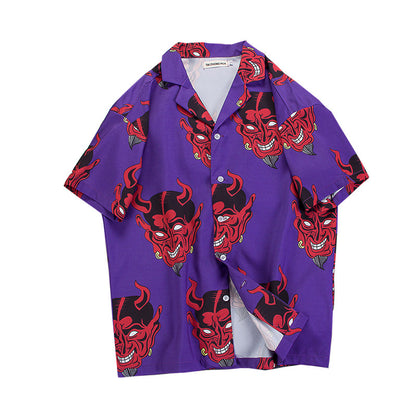Devil Head Print Shirt