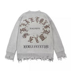 Ripped Demon Wings Sweater