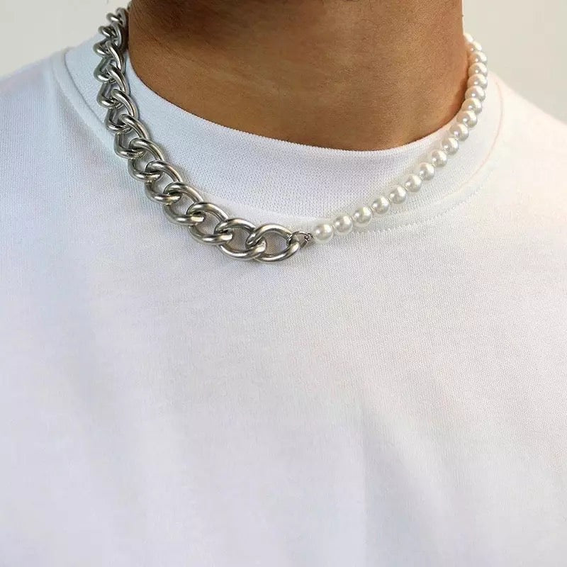 Pearls Link Chain Necklace