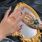 Aesthetic Flames Ring | Y2K Jewelry | h0neybear