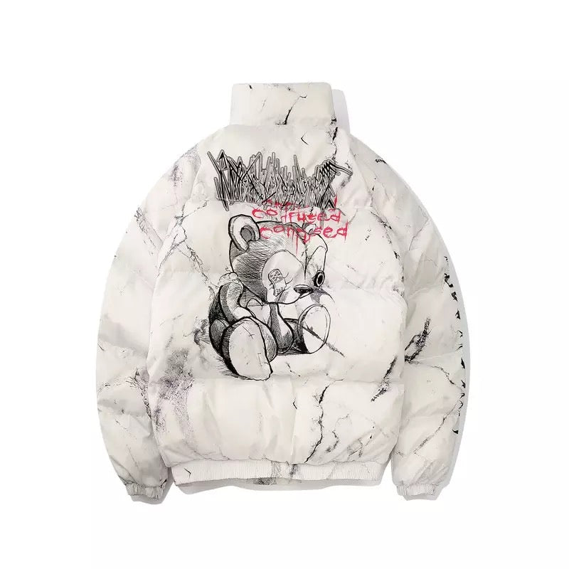 Hipster h0neybear Puffer Jacket - White