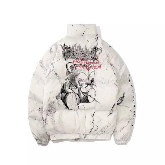 Hipster h0neybear Puffer Jacket - White