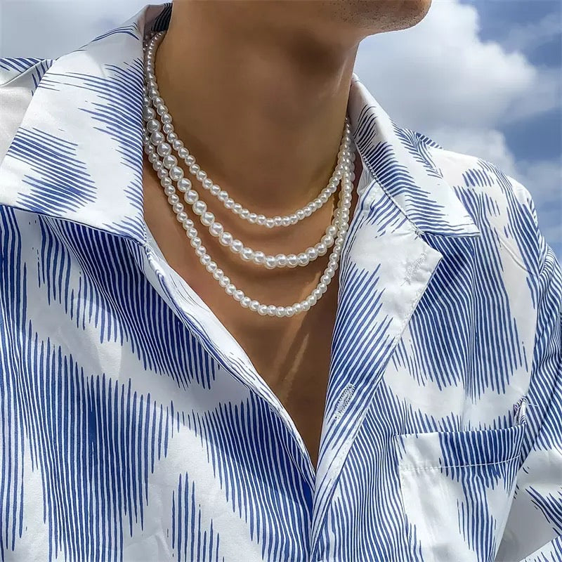 Layered 3 Piece Pearl Necklace
