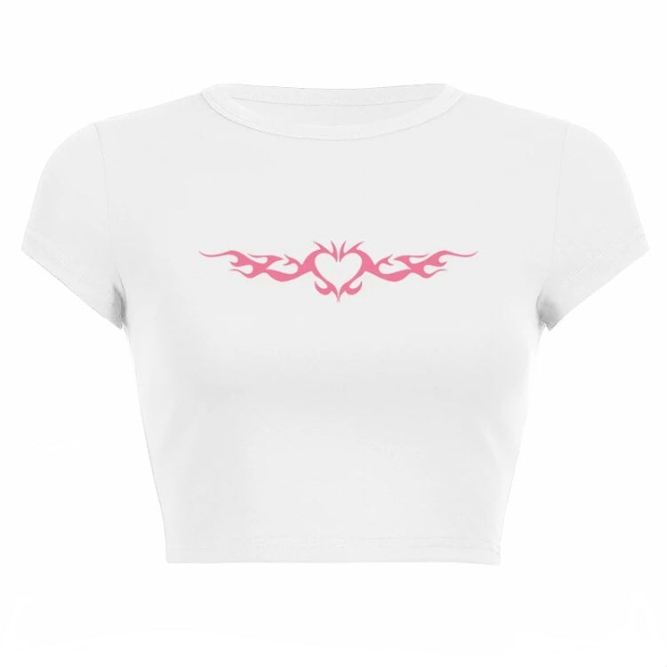 Flames Heart Crop Top