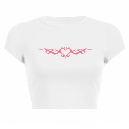 Flames Heart Crop Top