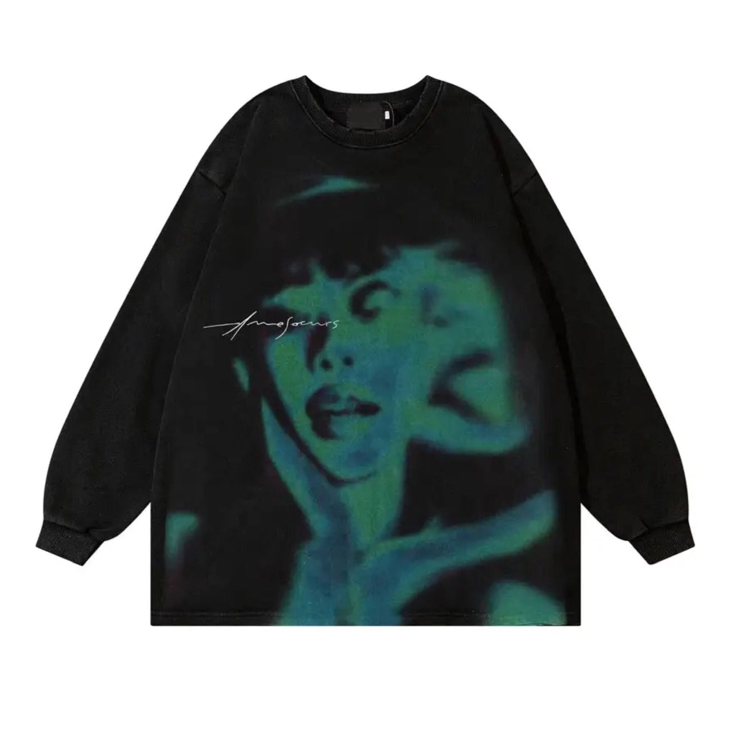 Vintage Shadow Girl Sweater | Y2K Vintage Sweaters & Pullovers | H0NEYBEAR