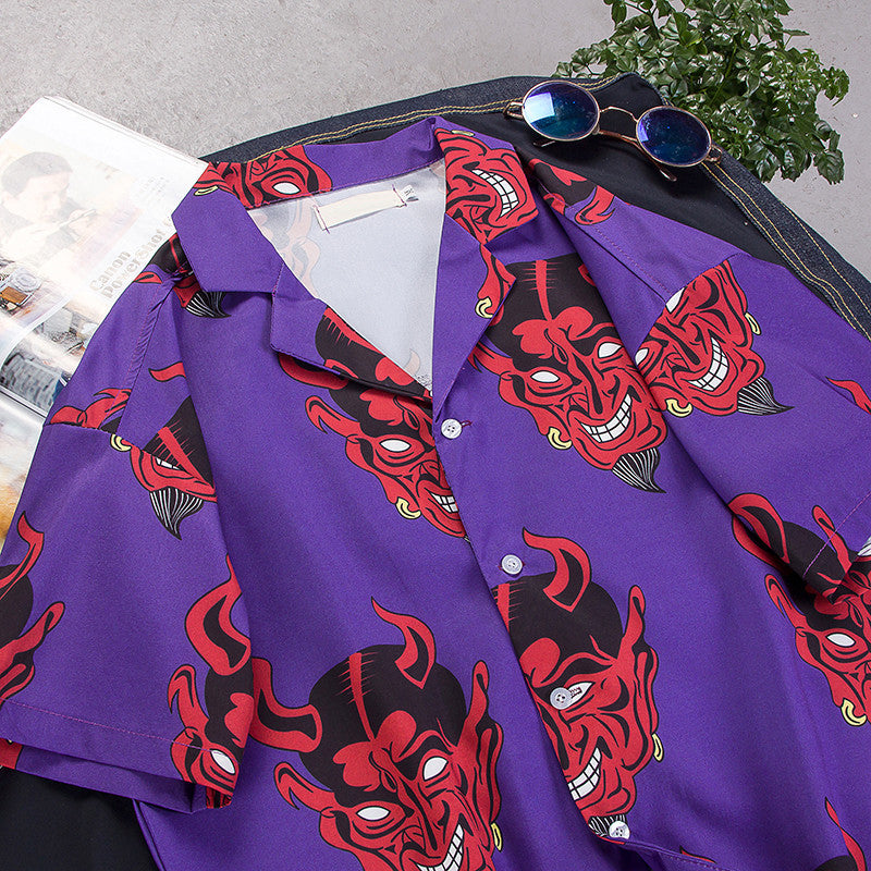 Devil Head Print Shirt