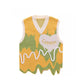 Catcase Slime Pullover Vest | Knitted Sweater Vests | Y2K Clothing | H0NEYBEAR