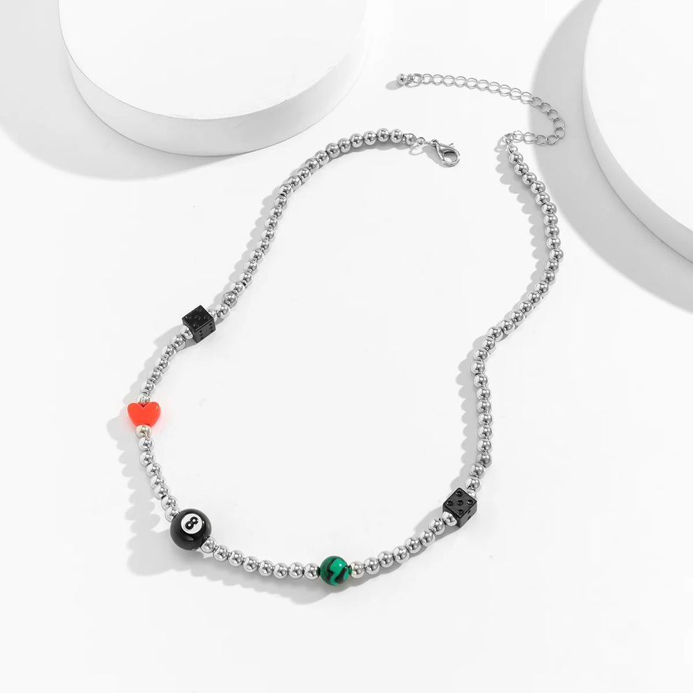 8 Ball Bead Chain Necklace h0neybear