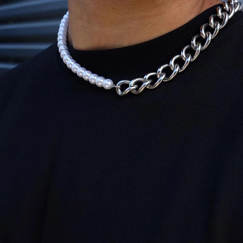 Pearls Link Chain Necklace