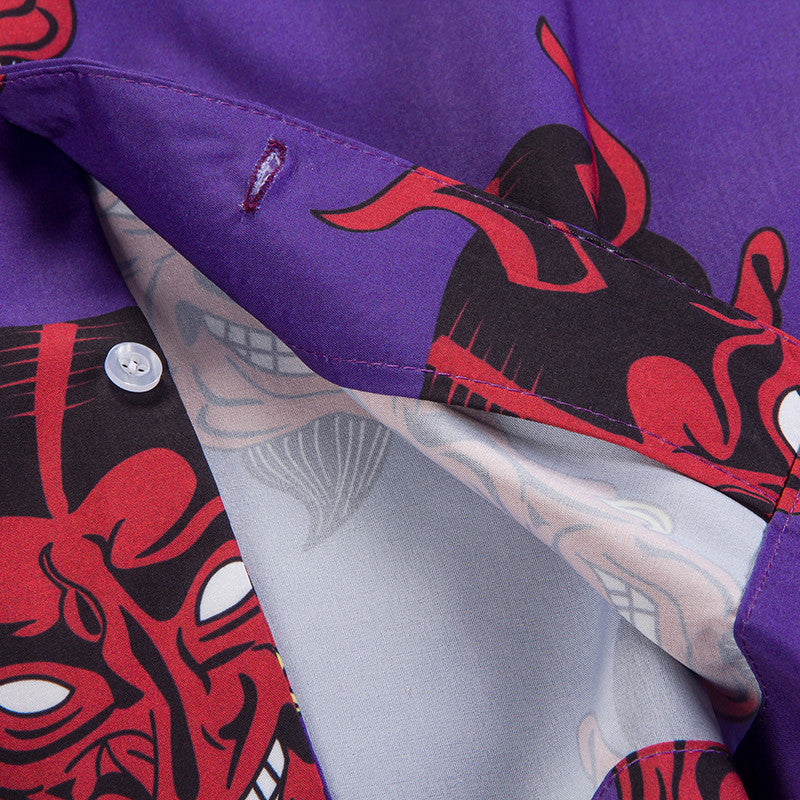 Devil Head Print Shirt