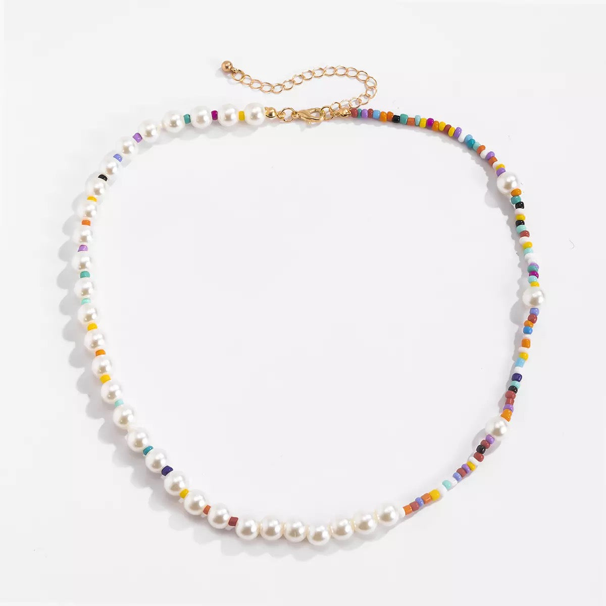 Boho Asymmetrical Pearl Necklace