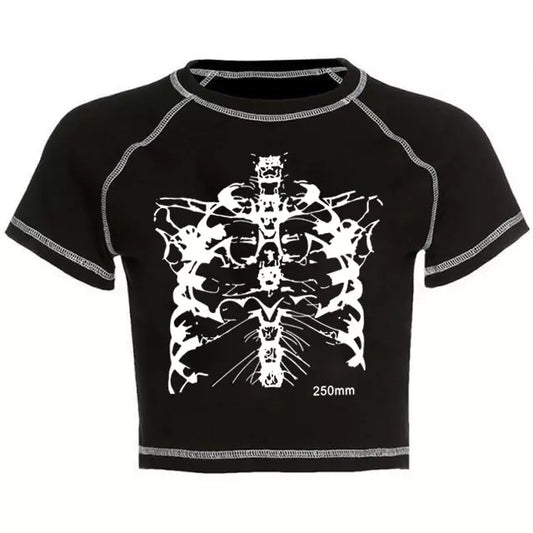 Skeleton Crop Top